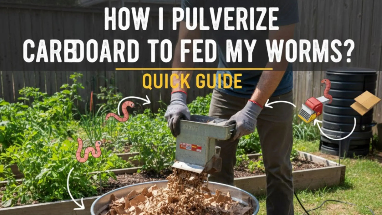 How I Pulverize Cardboard to Feed My Worms