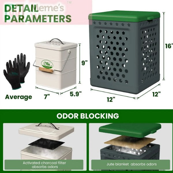 Contenedor de lombricomposta para jardín OLLE