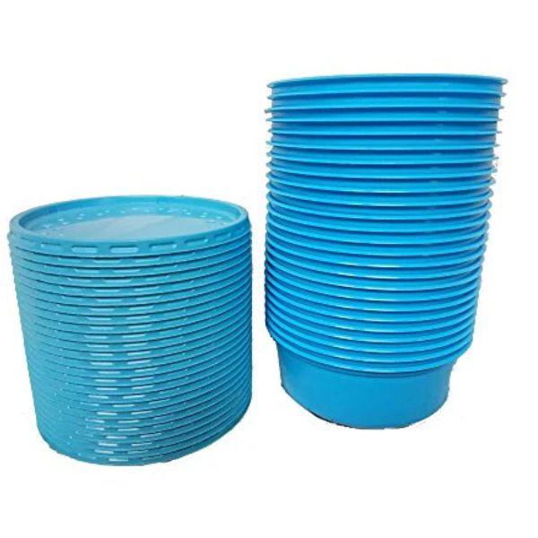 Vasos para cebo con tapas ventiladas Fabri-Kal Azul