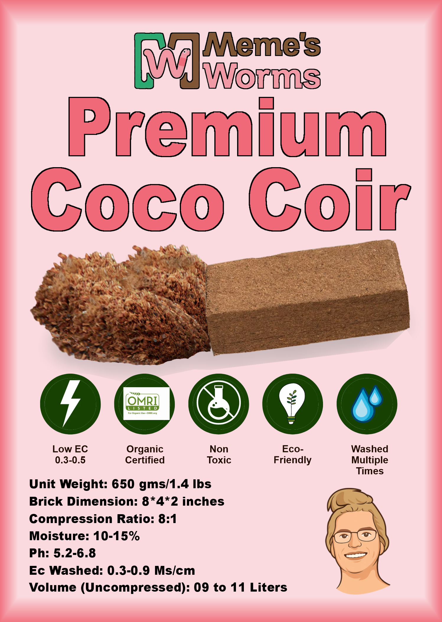 Coco Coir - Worm Bedding