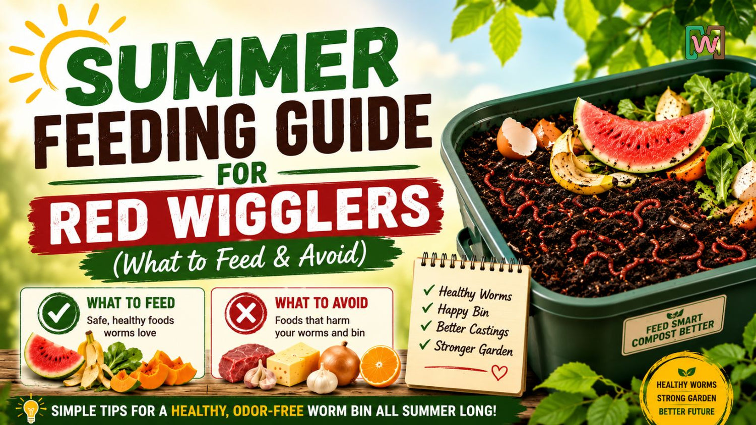 Summer Feeding Guide for Red Wigglers