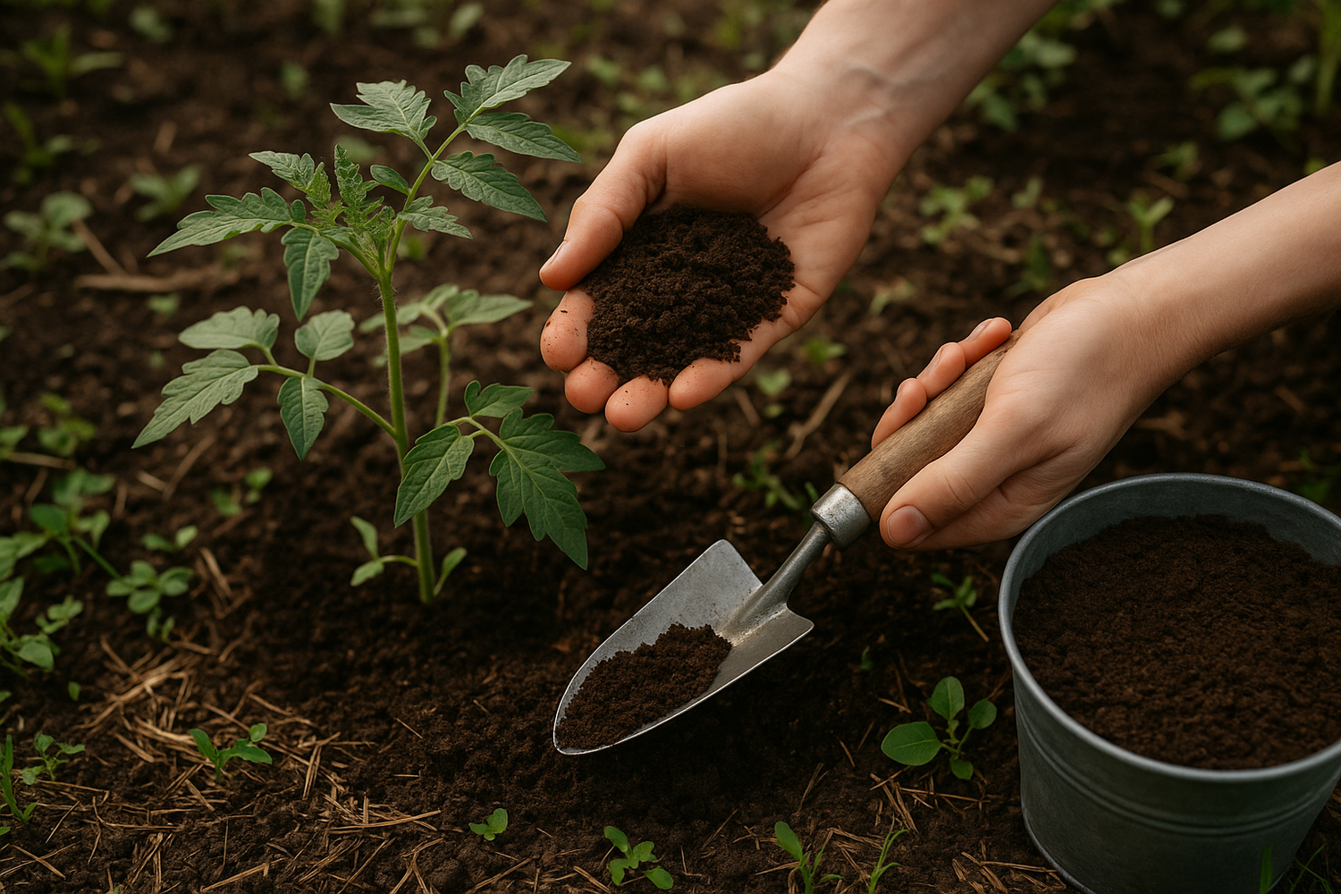 using castings in a garden