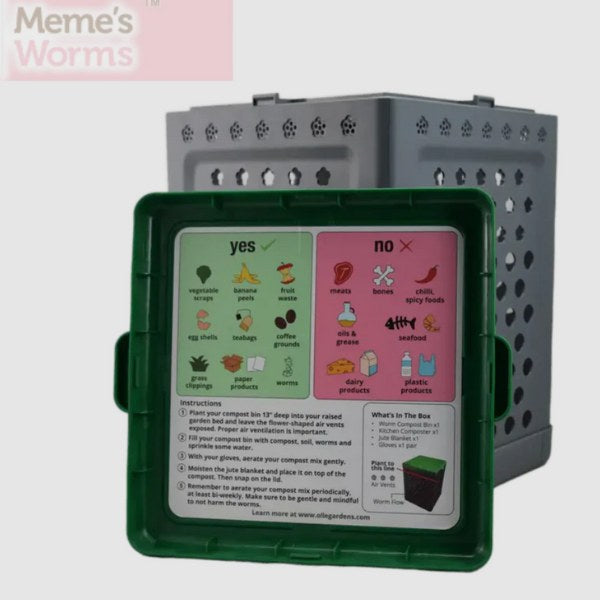 Contenedor de lombricomposta para jardín OLLE