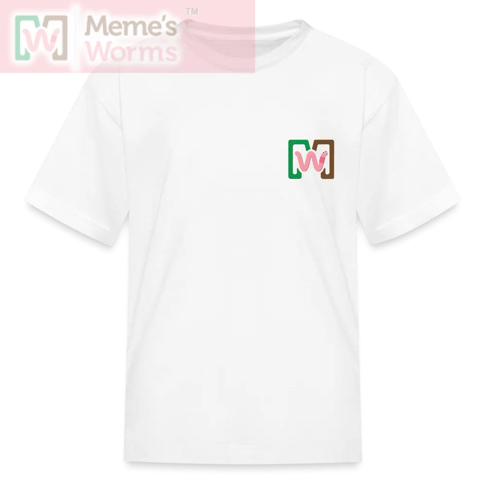 Meme's Worms Kids T-Shirt - white