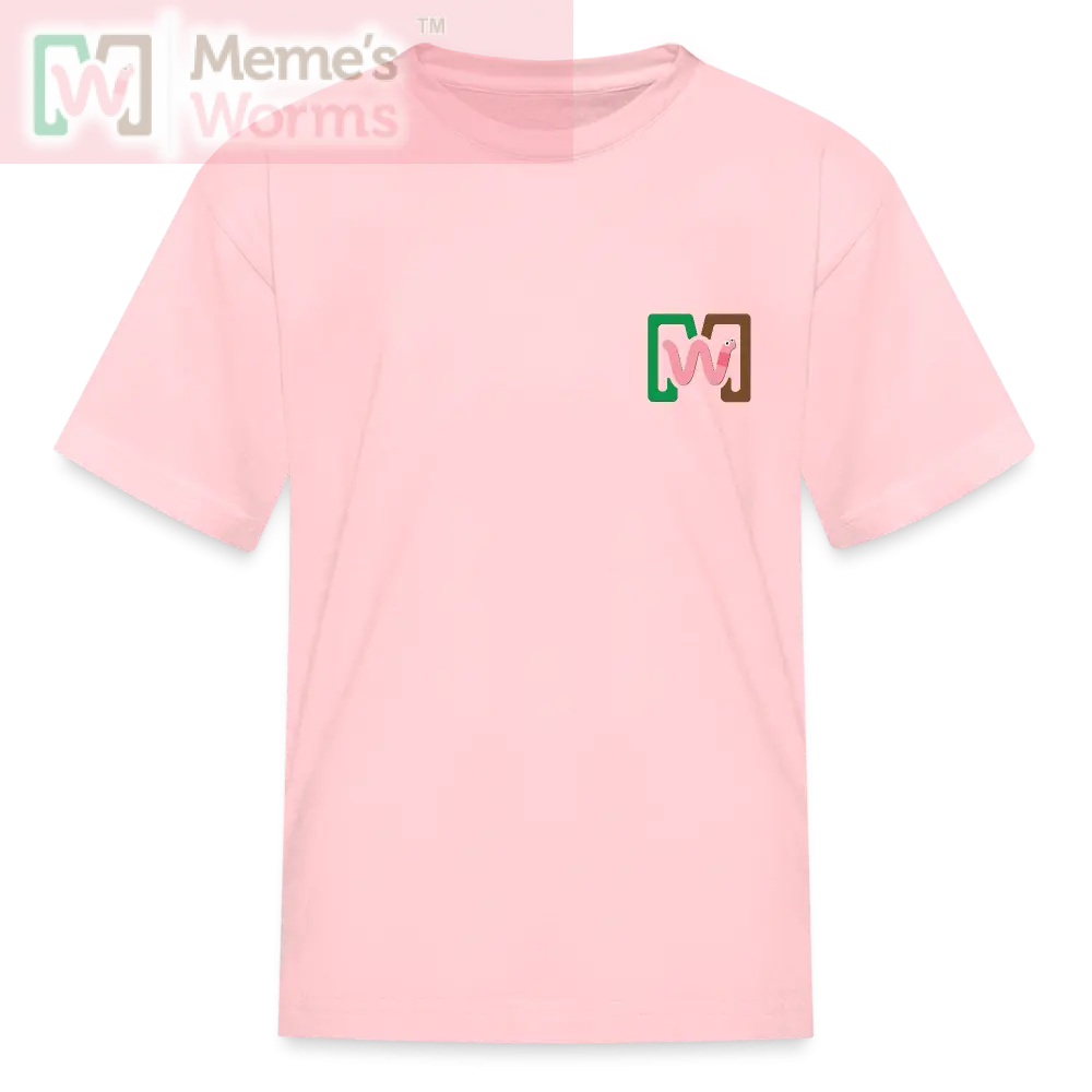 Meme's Worms Kids T-Shirt - pink