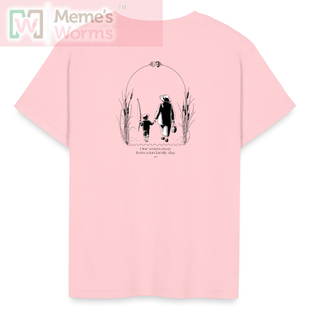 Meme's Worms Kids T-Shirt - pink