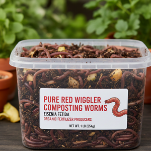 Pure Red Wigglers (Eisenia fetida) for Composting