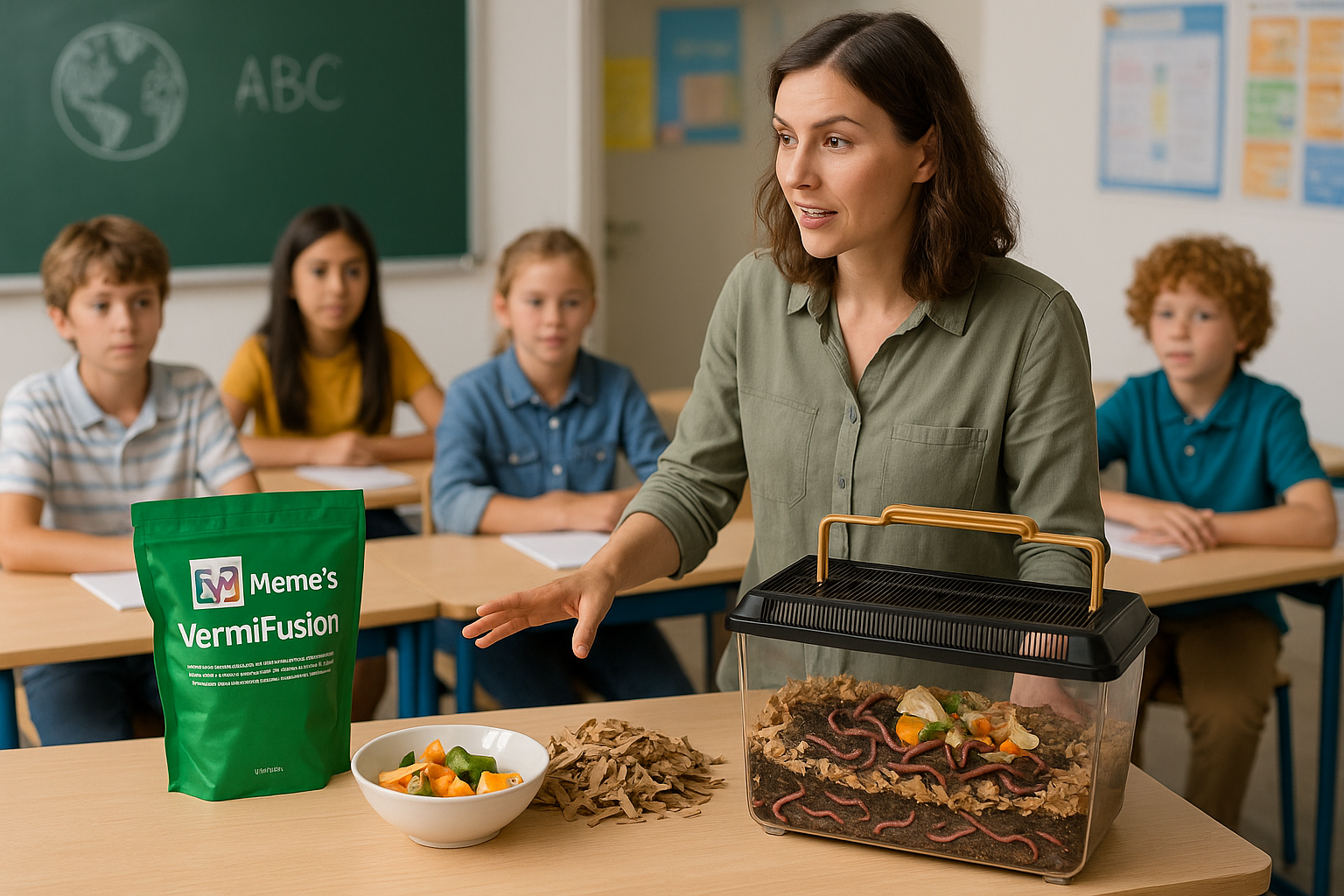 Worm Bin for Teachers – Classroom Composting Kit with Vermifusion