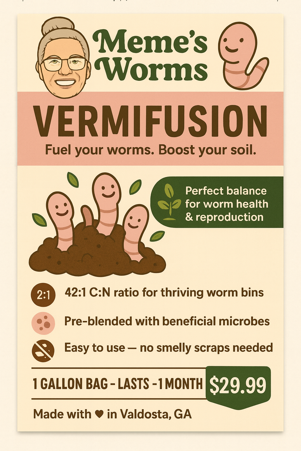 Memes VermiFusion Blend Worm Bedding